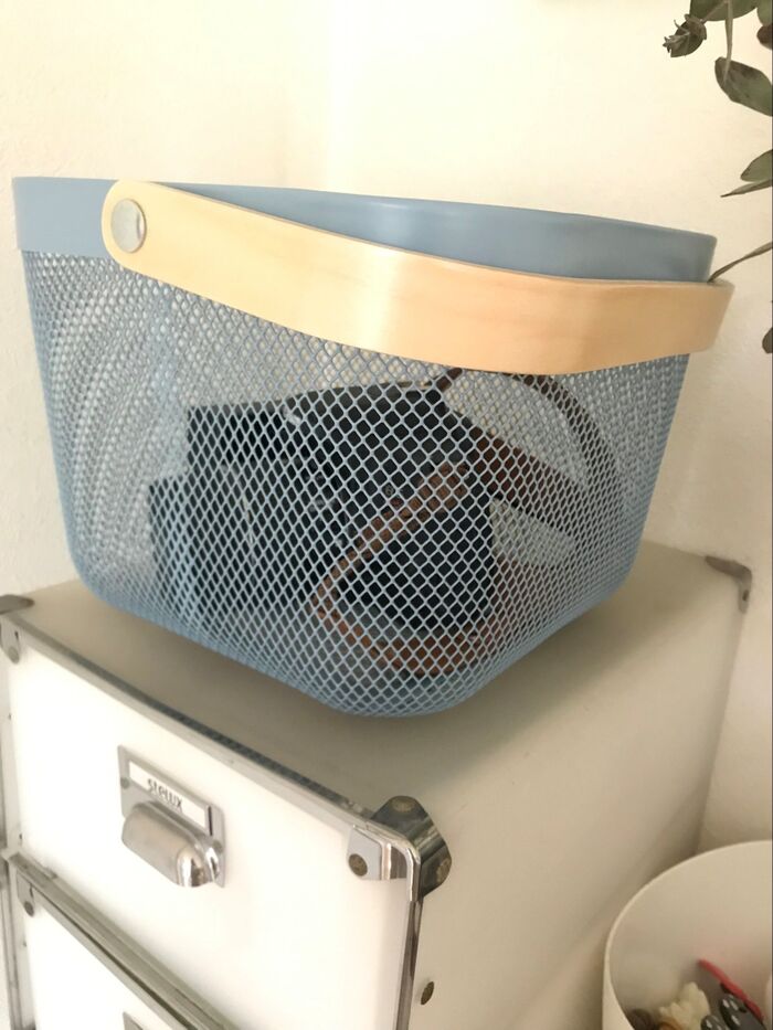 IKEAのバスケットにひと工夫