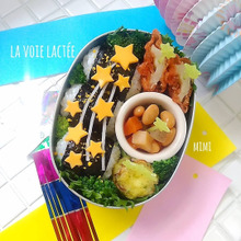 乗っけるだけ!簡単天の川で七夕弁当