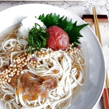 暑い夏に♪冷やし香梅(こうばい)蕎麦