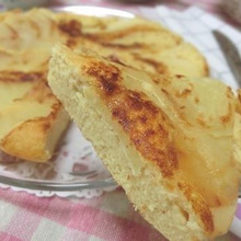 甘味料不使用☆焼きりんごおからパンケーキ