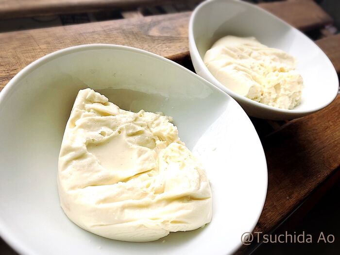 型なんかいらない!ポリ袋1枚でできる、豆腐レアチーズケーキ風