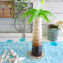 100均ミーツの『ヤシの木ドリンクボトル』が可愛すぎる🍃(勝手にグラデーション!?)