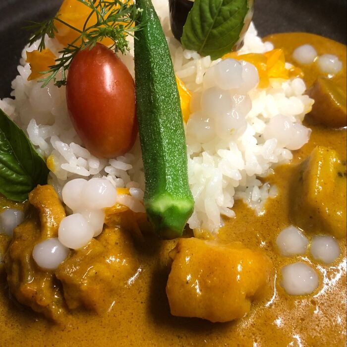 盛り付けは自由に。