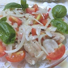 レンジで簡単♪ 水晶鶏と夏野菜のさっぱりマリネ