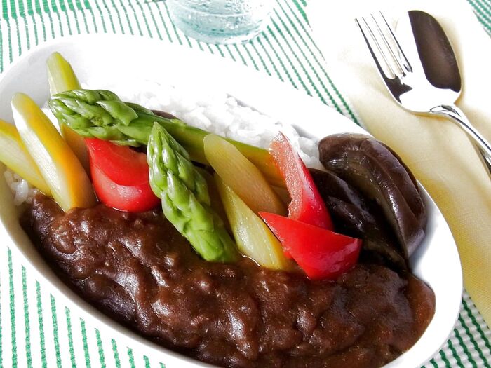 夏バテなんてしてられない!元気回復!アスパラ・カレー