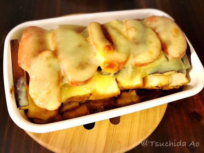 厚揚げの味噌ラザニア風