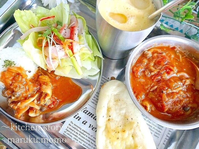 トマト缶と牛乳で作る♪スパイシーレッドカレー