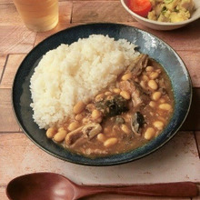 電子レンジ★サバと大豆のカレー