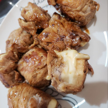 チーズがとろ~り厚揚げの照り焼き肉巻き