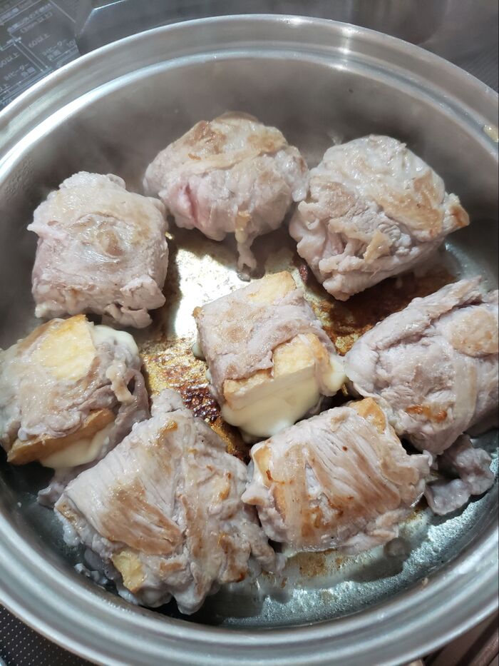 全ての面をこんがり焼きます