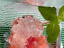 スイカの塩ジュレ&カルピスジュレ