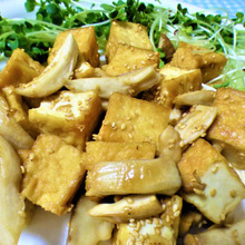 厚揚げ&エリンギのこってりマヨ胡麻ステーキ