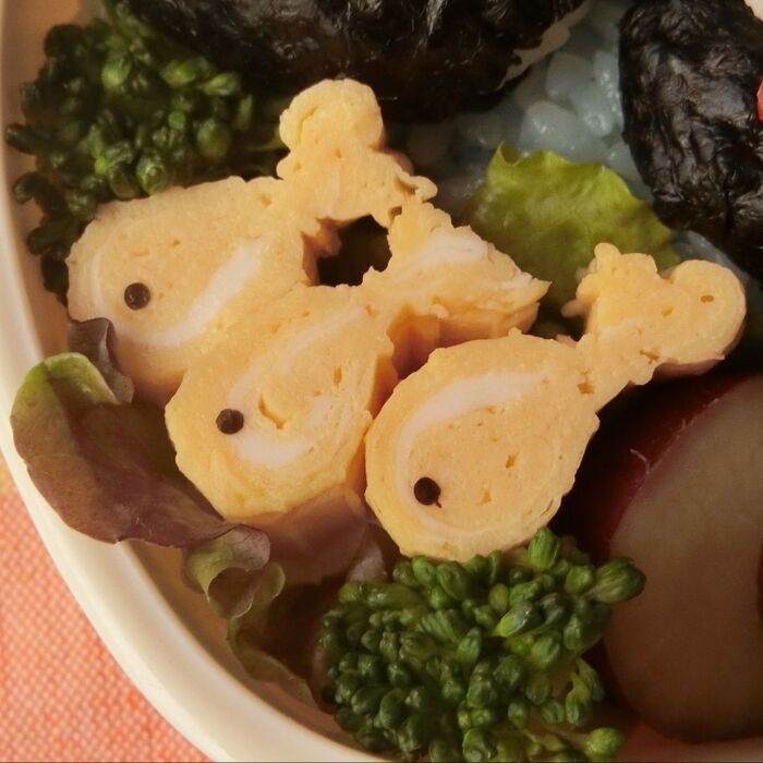 お弁当に★さかな型の卵焼き