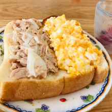 1枚で2度美味しく!ツナ&たまごトースト