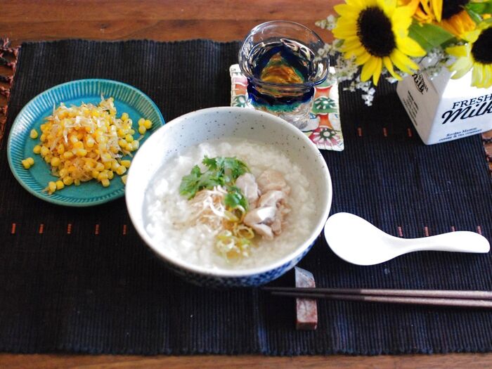 とうもろこしと桜海老のバターナンプラー炒めも一緒に