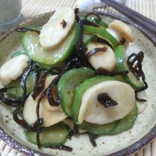 冷やして美味しい♪ きゅうりとエリンギの塩昆布ナムル