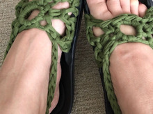 材料費216円也〜♪ ダイソーサンダル簡単リメイク