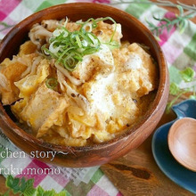 5分で完成!ふわ~とろっと厚揚げの卵とじ丼