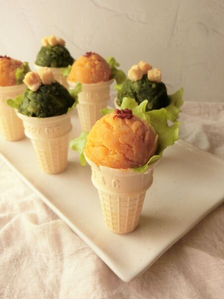 簡単カラフル★ポテサラアイス