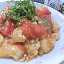 レンジで楽々♪ ぷるぷる鶏とトマトのだししょうゆ和え