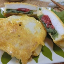 ソッコーおつまみ☆ はんぺんの梅しそサンドピカタ