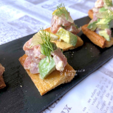 【おもてなしやパーティーに‼】血行促進効果☆~アボカドまぐろ~油揚げブルスケッタ