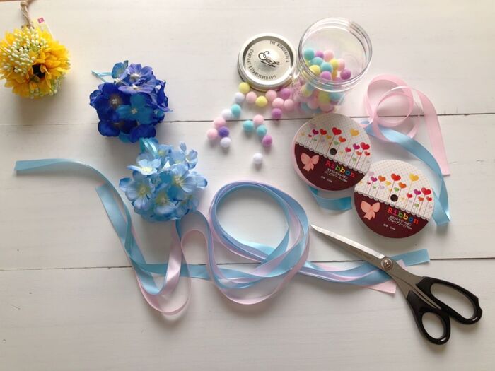 リボンをカット♡