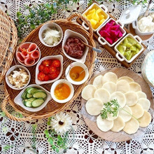 モチモチ💗ホワイトパンケーキ~好きな具を乗せて♪簡単!楽しいパーティー料理