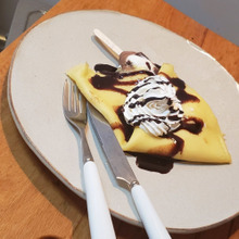 チョコアイス入り*ココナッツミルク生地クレープ