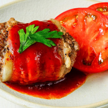 忙しい日だってお肉を食べたい!!巻くだけひき肉まるごとハンバーグ☆