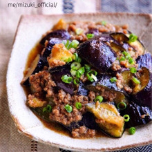 ♡レンジde6分♡なすの甘辛そぼろあん♡