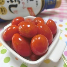 味見で完食しかけました♪ 10分☆ プチトマトのだししょうゆ漬け