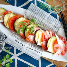 簡単!水なすレシピ『水なすとトマトのカルパッチョ風』