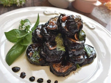 バジルとにんにく香るナスのバルサミコ酢マリネ