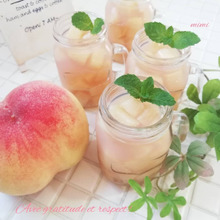 Peachでpinkな可愛いコンポートゼリー