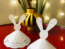 カンタン♪ときめきハンドメイド♪ **レースペーパーでお月見兎**