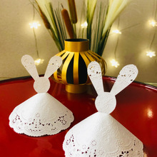 カンタン♪ときめきハンドメイド♪ **レースペーパーでお月見兎**