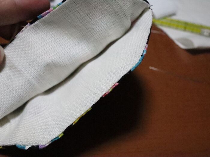 表布、裏布を合わせます。