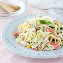 カニかま入りカラフルパスタサラダ☆作り置きにも