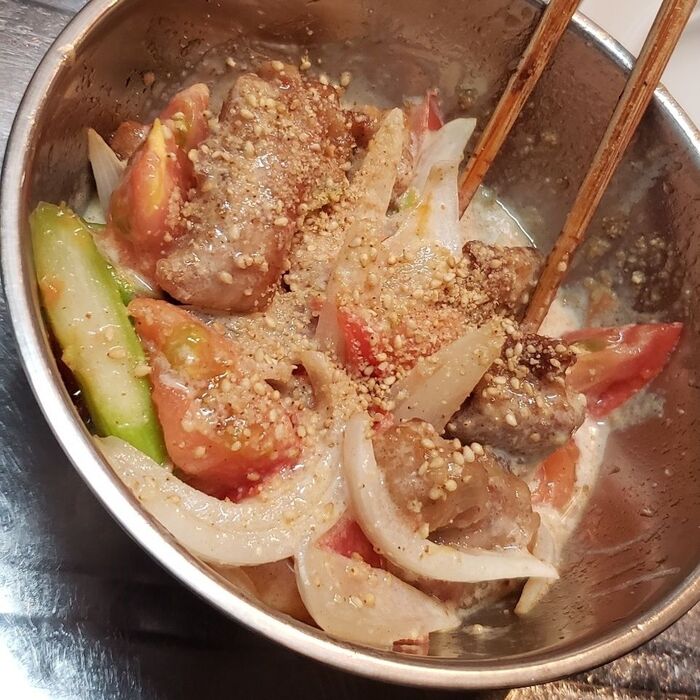 ざっくり混ぜて…