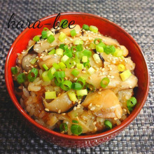 食欲の秋到来♪簡単モチモチ!きのこ鶏ごぼう中華おこわ