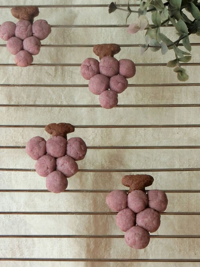 型なし★ぶどうのデコクッキー