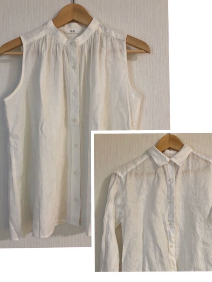 元のブラウスはこの2点