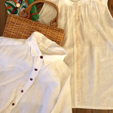 UNIQLO500円ブラウスを簡単リメイク。お出かけにも着て行きたいお気に入りに♪