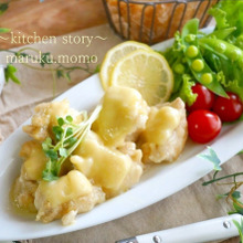 レモンの香りに誘われて♪柔らかむね肉のレモンチーズソテー