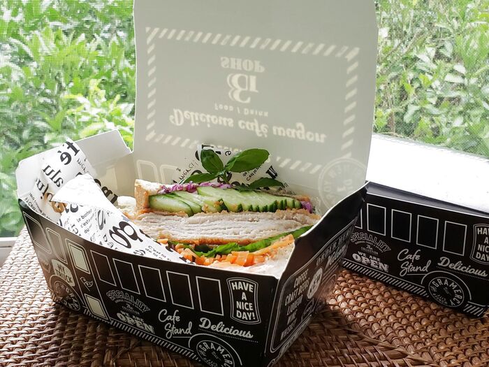 100円(税抜き)2枚入りのセリアのランチボックス