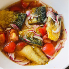 鯖フィレで☆メイン具材は鯖とトマト☆鯖の南蛮漬け