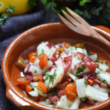 和えるだけ♪タコとプチトマトの紫蘇のハニーレモンマリネ