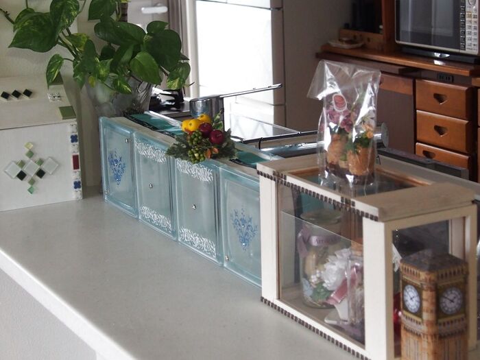 ちょっとオシャレにブーケを乗せて、、、、