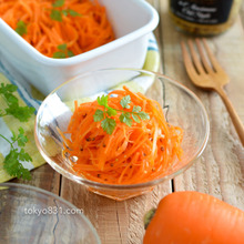 粒マスタードのキャロットラペ。作り置き、人参の大量消費に。